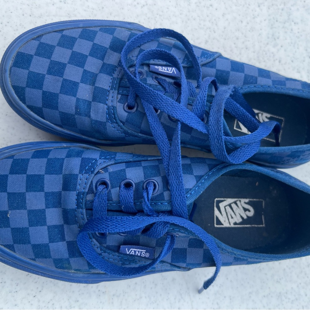 Vans Navy Checkered Lace-Up Shoes